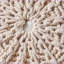 Pouf rond en coton tricoté - Siège / repose-pieds supplémentaire polyvalent | Beige | Coton