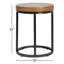 Table de bout ronde 18 po en bois brun clair Alexios