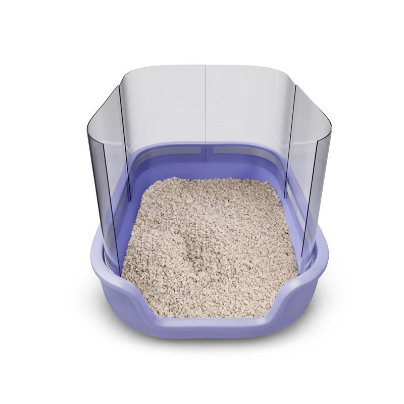 Flexible Plastic Cat Litter Box Pee Shields with Velcro