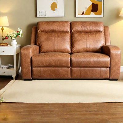 Power Reclining Sofas, PU Leather Adjustable Modern Lounge for Home