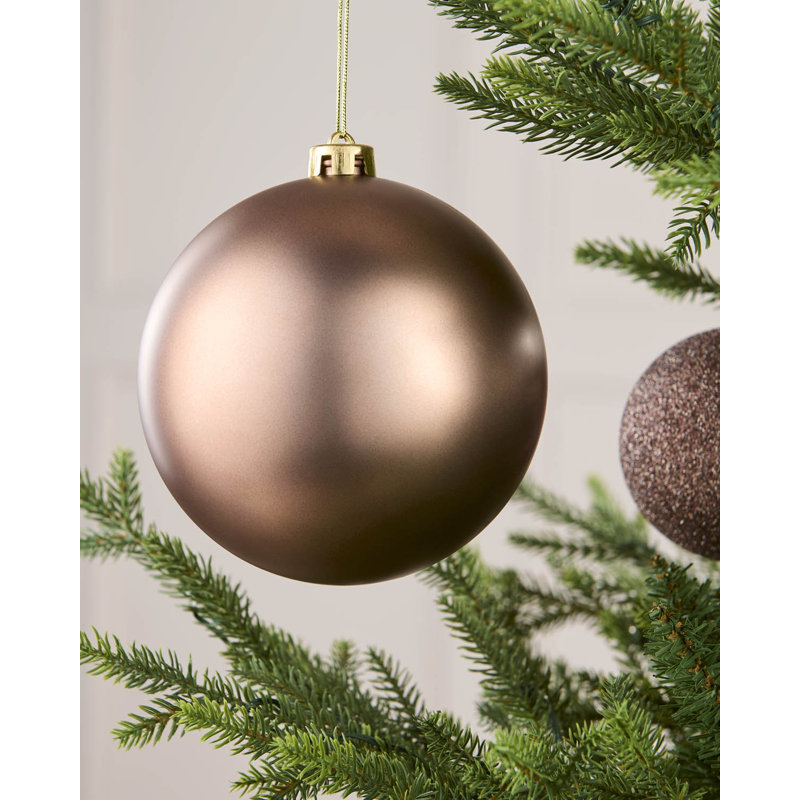 16cm Polystyrene Bauble, 16 cm H x 15 cm W x 15 cm D, Mocha