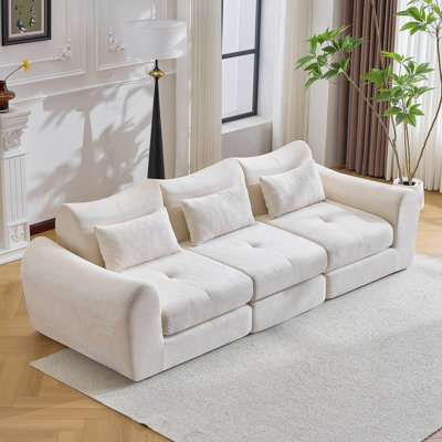 Modular Cloud Sofa With Convertible Folding Design, Sectional Cushioned Comfort For Living Room, Bedroom And Entertainment Areas.