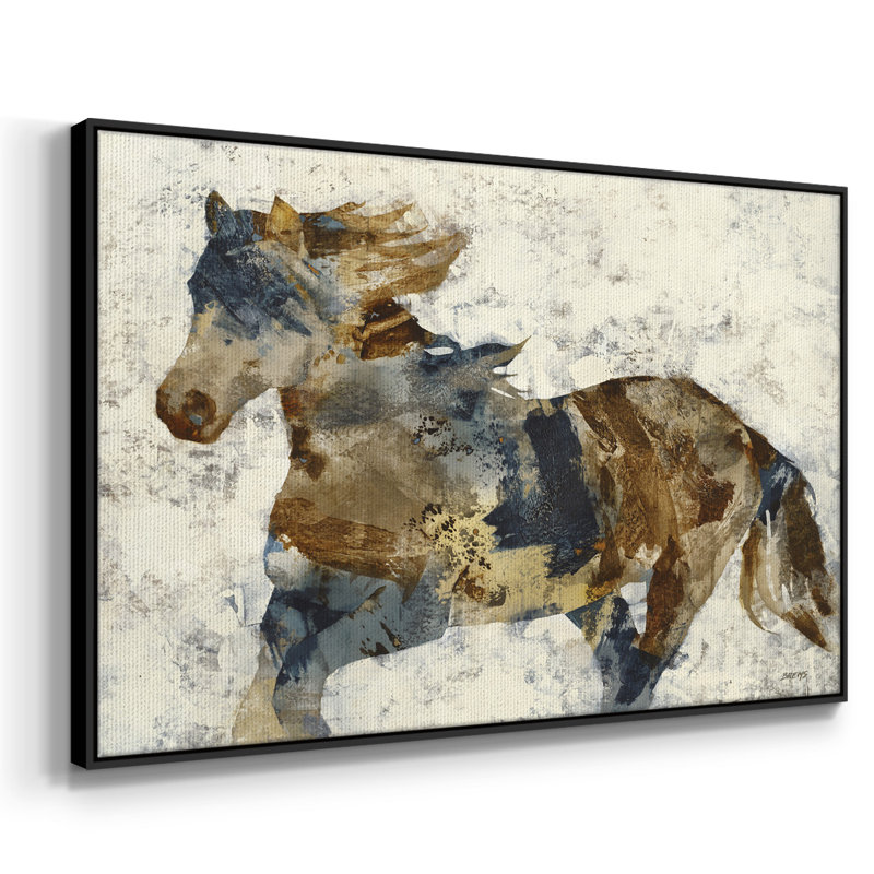Gallop, reproduction d'art sur toile, H 41 po x l 27 po x P 2 po, Noir