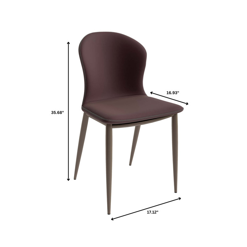 Ensemble de 4 chaises d'appoint rembourrées Leisuremod, Mauve