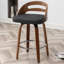 Ensemble de 4 tabourets de comptoir pivotants rembourrés Mahtab-614744277-614744272
