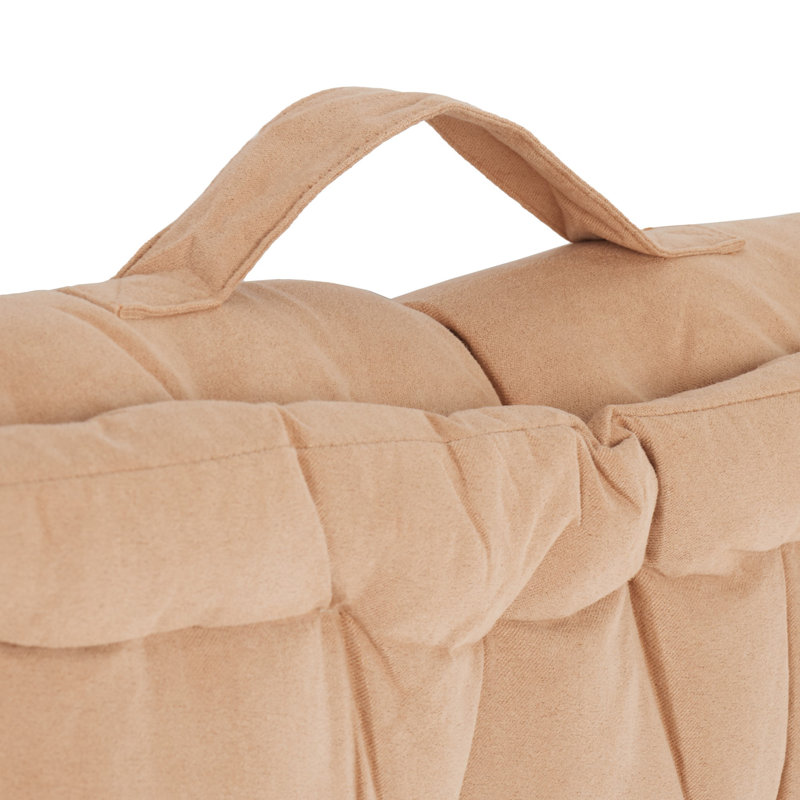 Gardenia Floor Pillow, 18" H x 18" W, Champagne