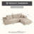 Boneless 106" Cloud Upholstered Sectional Couch With L-shape Chaise Modern Modular Sofa For Living Room Bedroom-448955196-448955172