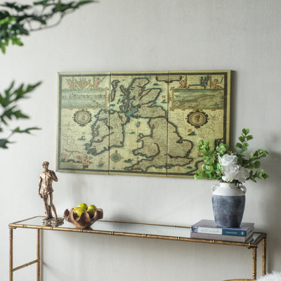 Rectangular Canvas Map Wall Art