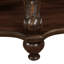 Table basse de salon ovale de 42 po, 2 tablettes en bois massif, teinte cerise, bois facile à installer de 42 po, avec assemblage facile