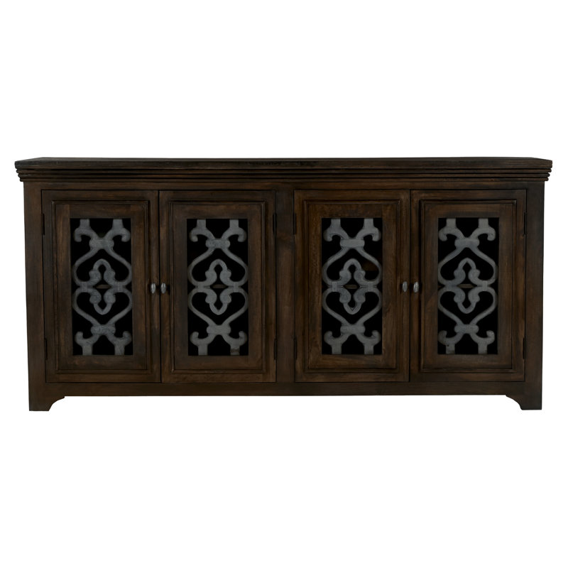 Buffet Westeen à 4 portes au fini brun Barista traditionnel sur bois massif