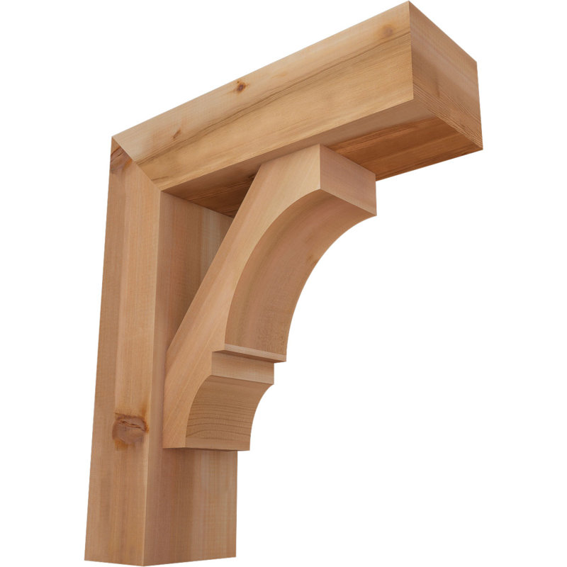 Support de bloc Balboa avec entretoise décalée, 28 x 24, Cèdre rouge occidental de l 7 1/2 po (lisse)
