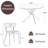 5-Piece Round Glass Dining Table Set-1337492009-1337492012
