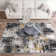 Abstract Yellow/Black/Gray Area Rug