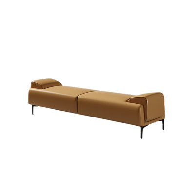 Banc rembourré en cuir Thayn
