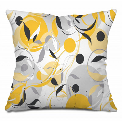 12381_ Coussin décoratif botanique, sergé de coton Art