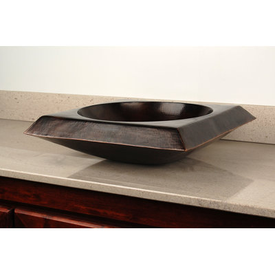 D'Vontz Bonaire 16.5'' Copper Square Bathroom Sink
