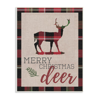 «Merry Christmas Deer» par Daphne Polselli - impression d'art textuel