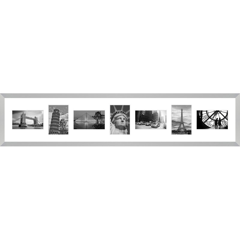 Lanessa Wood Picture Frame with Mat, Silver