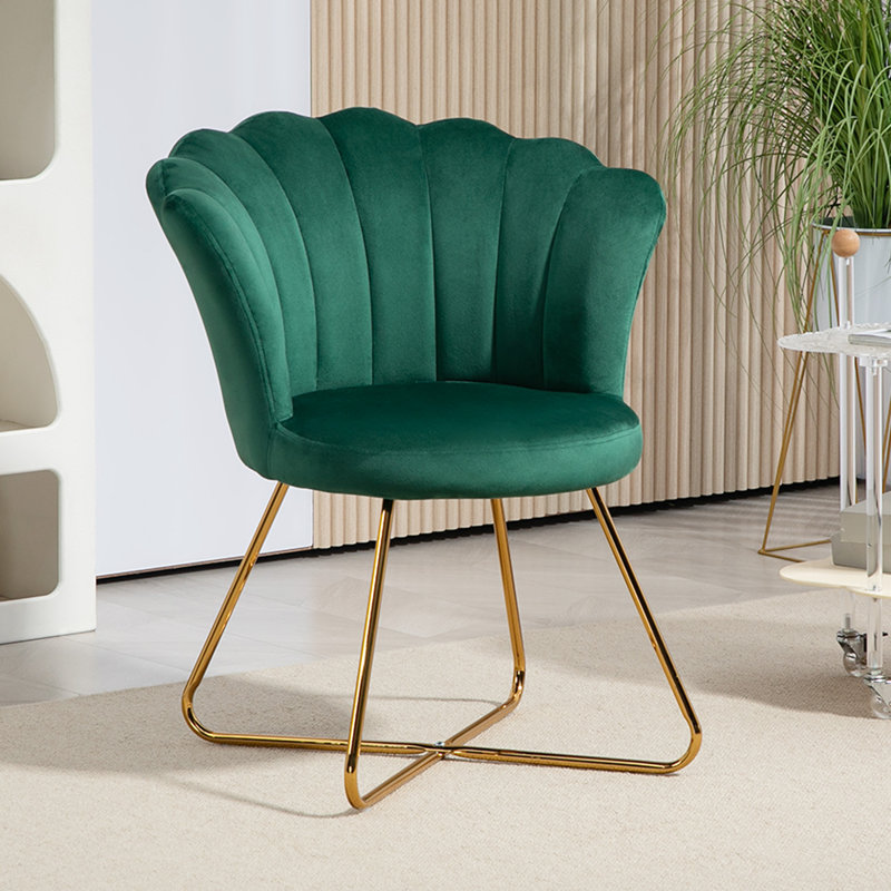 Upholstered Side Chair, Green