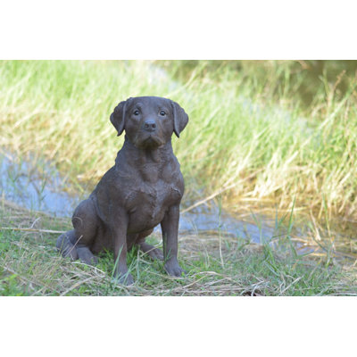 Sitting Brown Labrador Retriever Dog Statue