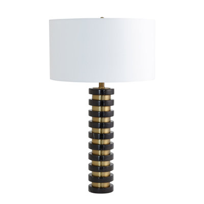 Lampe empilable en marbre - noir