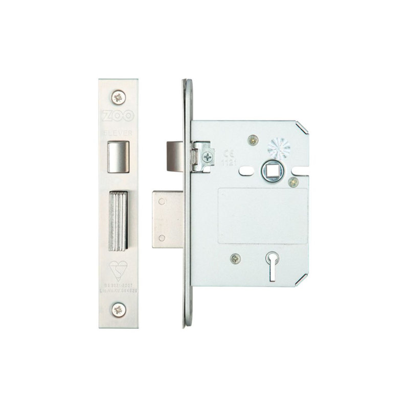 5 Lever Sash Lock, Satin Stainless