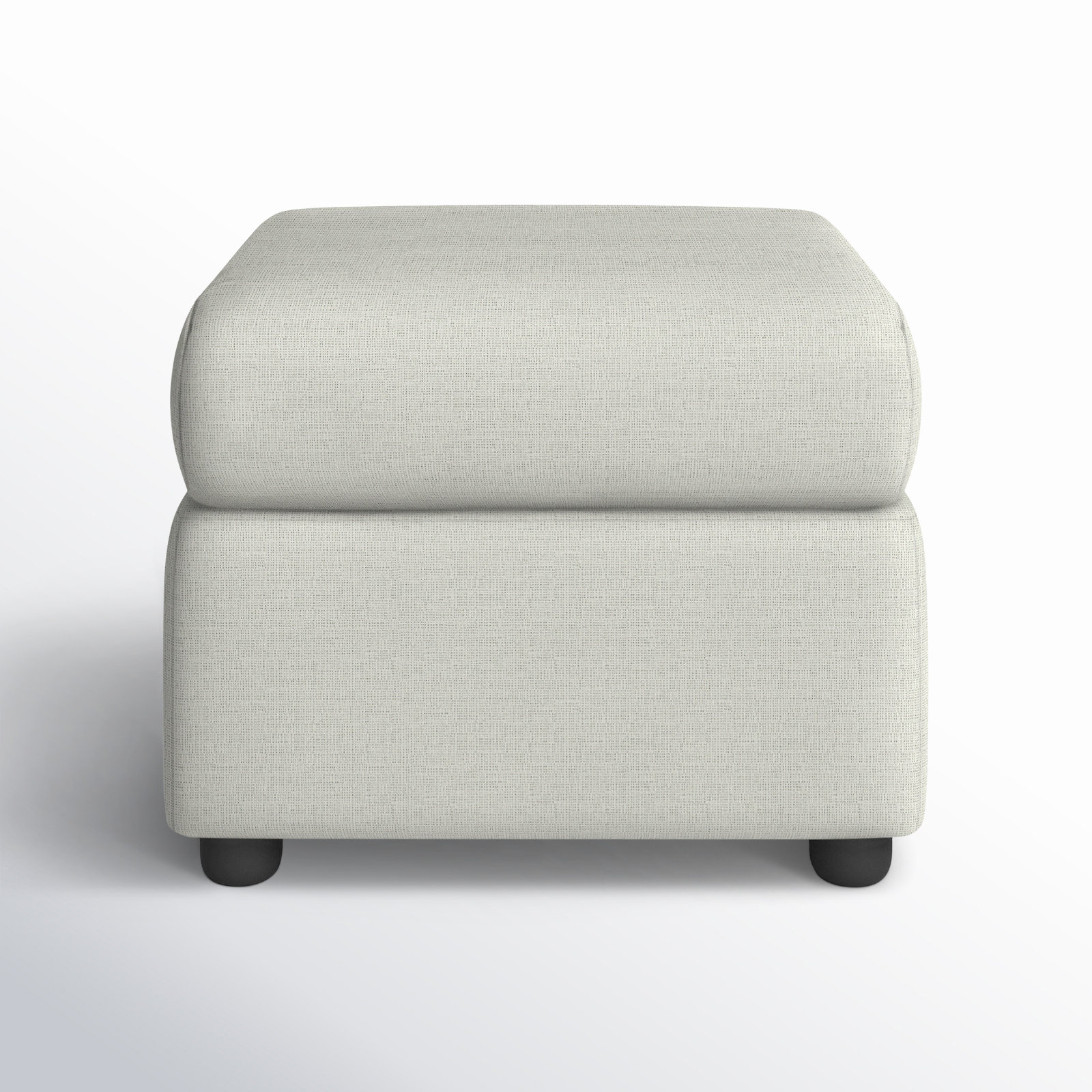 Godwin Upholstered Ottoman, Drusky Moonglow Sustain® Basketweave