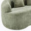 Canapé courbé vert avec accoudoirs ronds, canapé à compression avec 2 coussins, idéal pour les petits espaces et sans assemblage requis