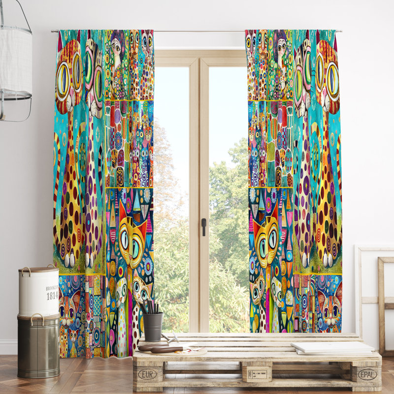 Paire de rideaux obscurcissant en polyester Elyannah, L 40 po x L 61 po