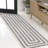 Isibeal Modern Classic Mitre Stripe Gray/Ivory Rug-15314524