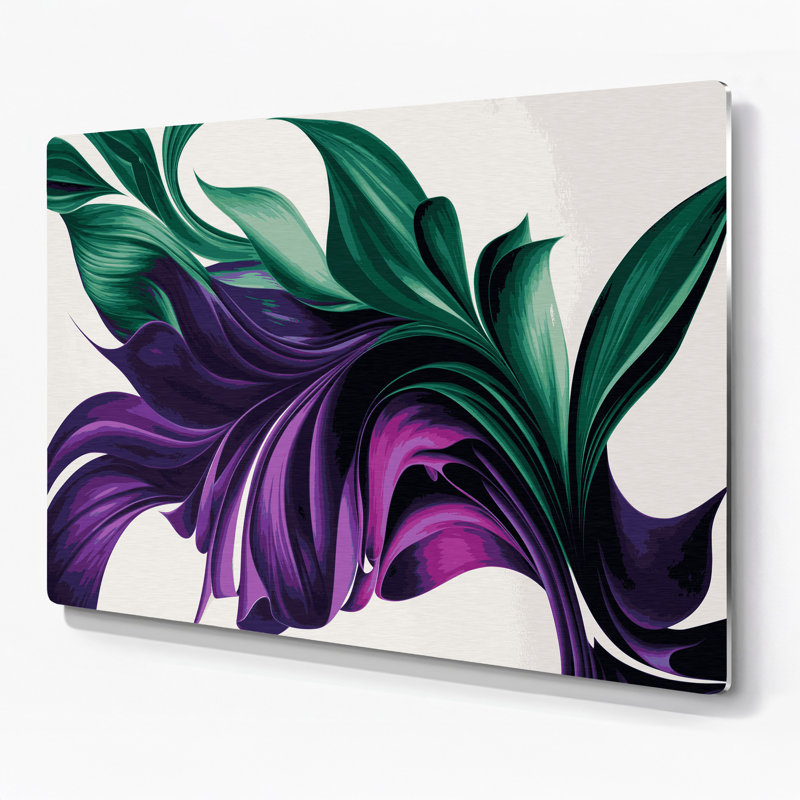 Gradient Abstract 98, art mural en métal mauve, H 20 po x l 30 po
