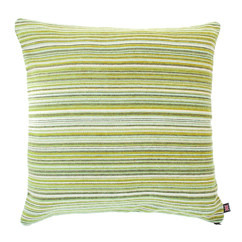 Baltic Striped Square Cushion, 55 x 55cm, Green