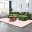 Canapé modulaire spacieux en velours côtelé modulaire vert pour la vie moderne