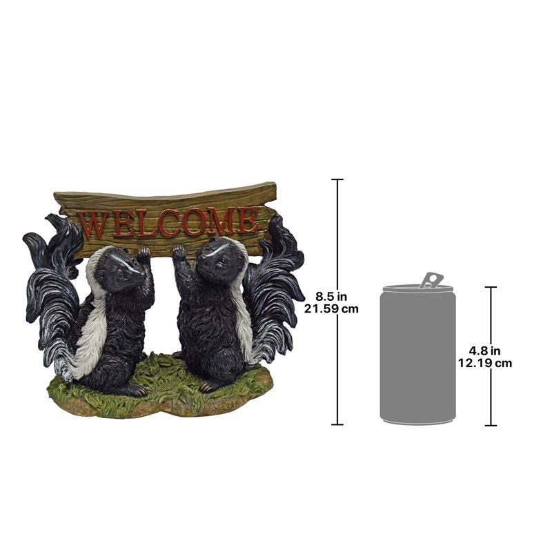 Enseigne de jardin «Double Trouble Skunk Fun Welcome»