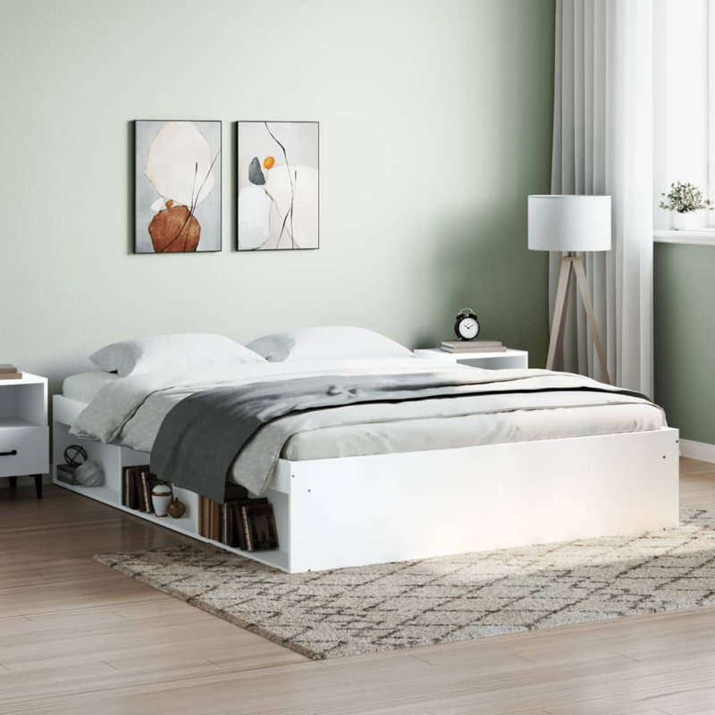 Afriani Storage Bed, Kingsize (5'), White