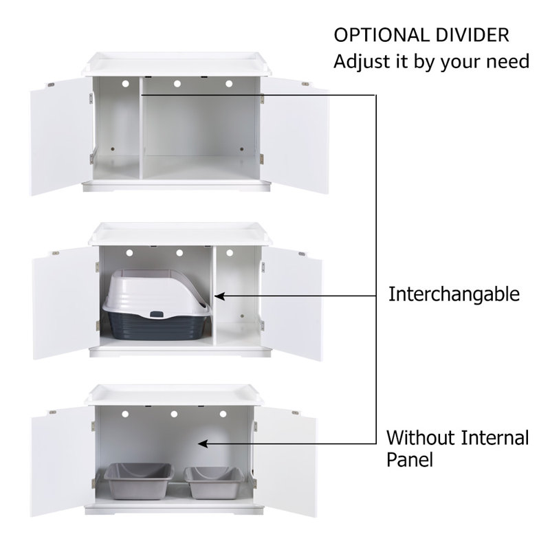 Litter Box Enclosure, White