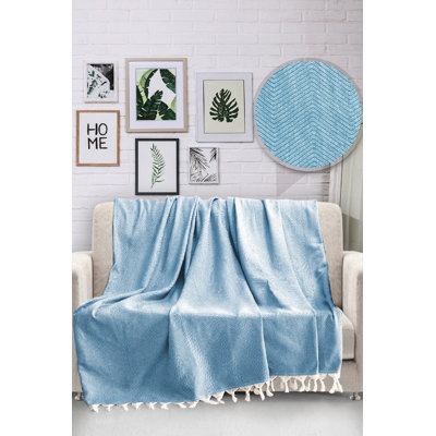 Villafane Cotton Chevron / Zig Zag Bedspread