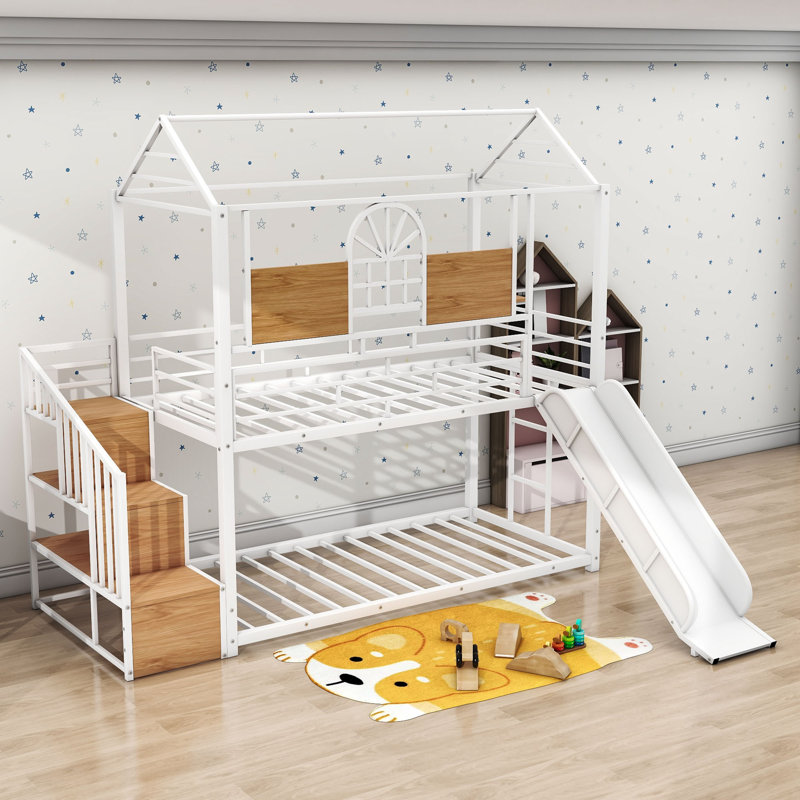 Bofort Kids Twin Over Twin Bunk Bed, White