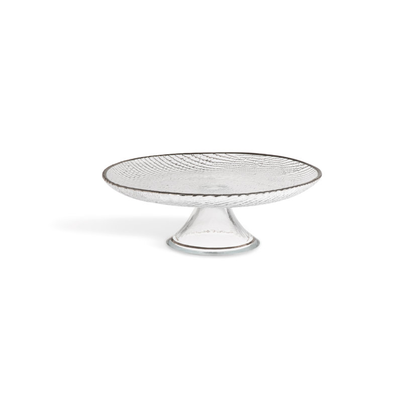 Glass Cake Stand, Platinum
