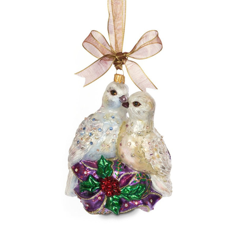 5.75'' Handmade Glass Animals Holiday Shaped Ornament