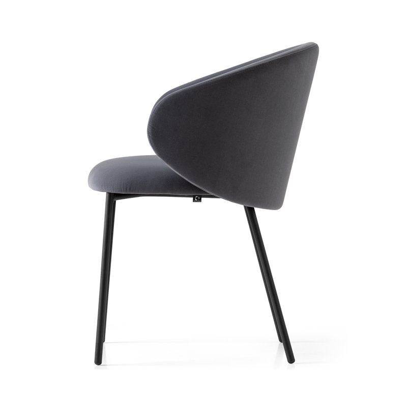 Tuka Upholstered Armchair with Metal Frame, Forest Green, Matte Black