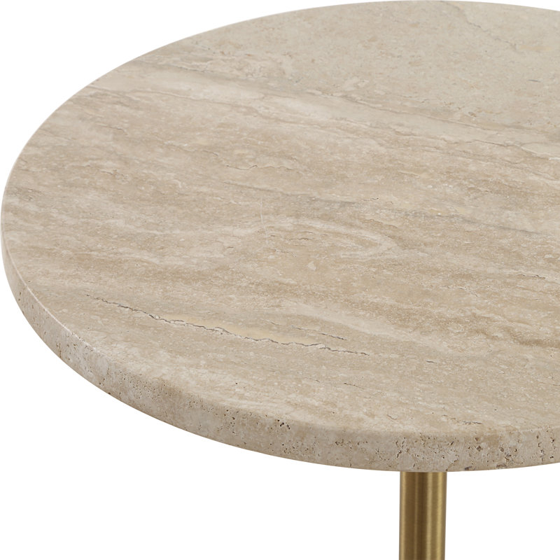 Eatontown Travertine Accent Table