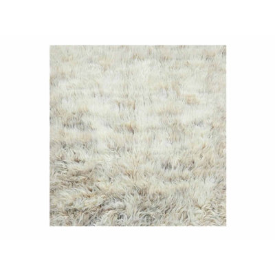 3'0" x 3'0" New Hand Knotted Beige Wool Square Oriental Rug - MOA10282021