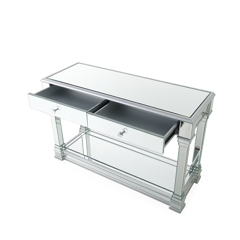 Jessee 120.5cm Glass Top Console Table