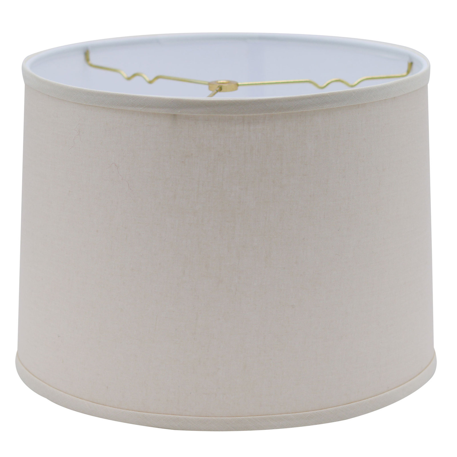 Drum Hardback Lampshade With Washer Fitter, Vanilla, 10" H x 14" W x 14" D