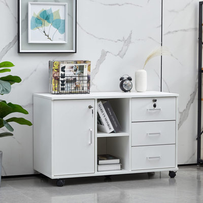Lakell 90 cm W 3 -Drawer Filing Cabinet