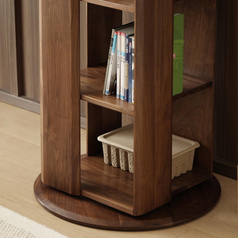 Bibliothèque de rangement vintage en bois massif pur