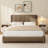 Boucle Bed Frame, Upholstered Cloud Bed Frame, Platform Bed Frame With Headboard, Modern Cream Bed Frame-2083019662-2083019698