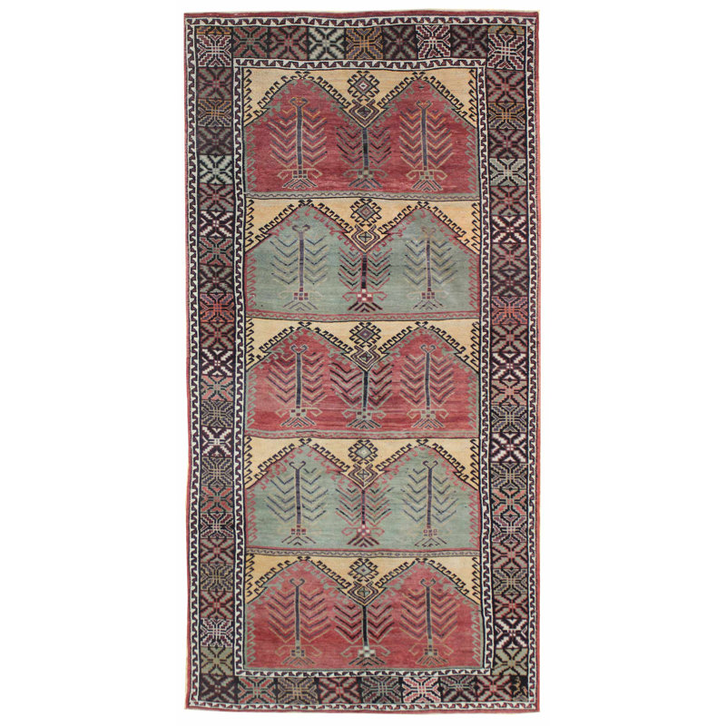 Tapis unique rouge / bourgogne / gala de 5 pi 7 po x 12 pi Kurd