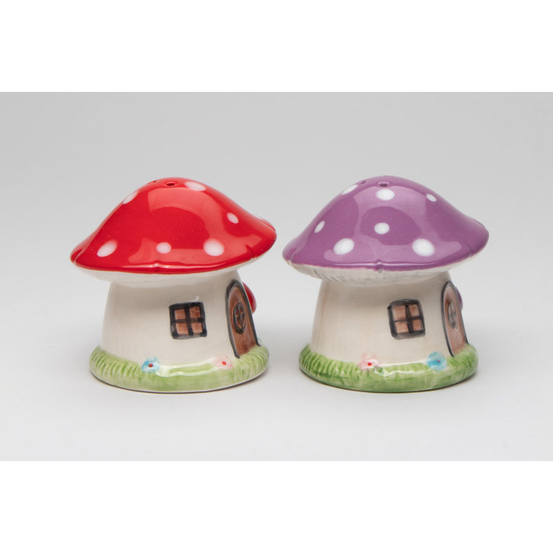Mushroom House Salt and Pepper Shaker Set